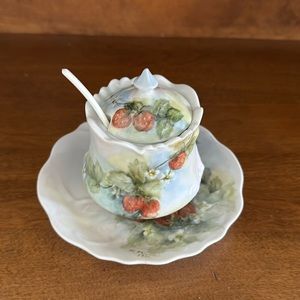 Hand Painted jam jar.